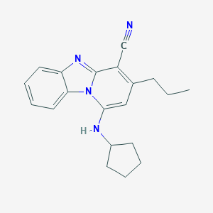 molecular formula C20H22N4 B384484 1-(Cyclopentylamino)-3-propylpyrido[1,2-a]benzimidazole-4-carbonitrile CAS No. 612522-93-7