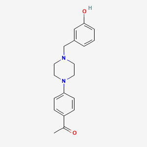 1-{4-[4-(3-hydroxybenzyl)-1-piperazinyl]phenyl}ethanone