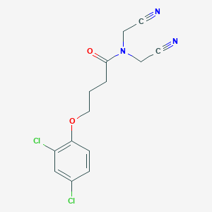 molecular formula C14H13Cl2N3O2 B3844859 N,N-bis(cyanomethyl)-4-(2,4-dichlorophenoxy)butanamide 