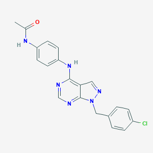 N-(4-{[1-(4-chlorobenzyl)-1H-pyrazolo[3,4-d]pyrimidin-4-yl]amino}phenyl)acetamide