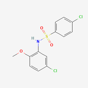 molecular formula C13H11Cl2NO3S B3844943 4-氯-N-(5-氯-2-甲氧基苯基)苯磺酰胺 