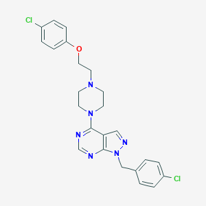 1-(4-chlorobenzyl)-4-(4-(2-(4-chlorophenoxy)ethyl)piperazin-1-yl)-1H-pyrazolo[3,4-d]pyrimidine