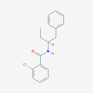 molecular formula C17H18ClNO B3844961 N-(1-benzylpropyl)-2-chlorobenzamide 