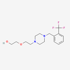 molecular formula C16H23F3N2O2 B3844979 2-(2-{4-[2-(trifluoromethyl)benzyl]-1-piperazinyl}ethoxy)ethanol 