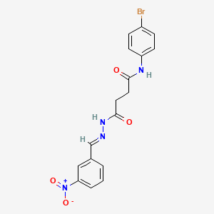 N-(4-bromophenyl)-4-[2-(3-nitrobenzylidene)hydrazino]-4-oxobutanamide