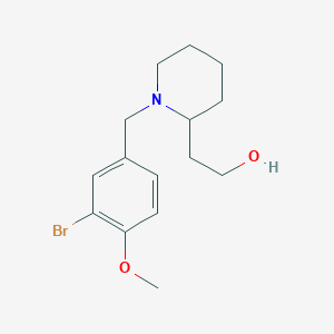 molecular formula C15H22BrNO2 B3845020 2-[1-(3-bromo-4-methoxybenzyl)-2-piperidinyl]ethanol 