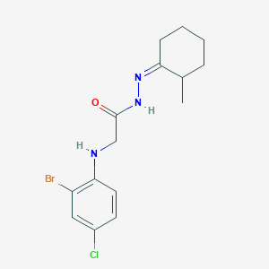 2-[(2-bromo-4-chlorophenyl)amino]-N'-(2-methylcyclohexylidene)acetohydrazide