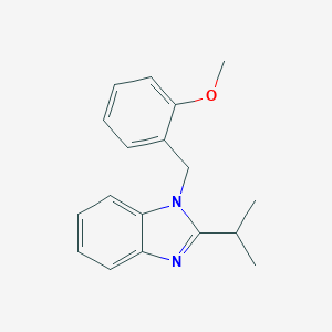 molecular formula C18H20N2O B384504 2-Isopropyl-1-(2-methoxy-benzyl)-1H-benzoimidazole CAS No. 488119-66-0