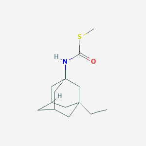 molecular formula C14H23NOS B3845053 S-methyl (3-ethyl-1-adamantyl)thiocarbamate 