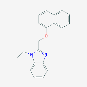molecular formula C20H18N2O B384506 1-Ethyl-2-(naphthalen-1-yloxymethyl)benzimidazole CAS No. 612527-49-8