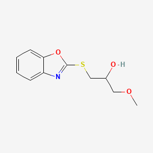 molecular formula C11H13NO3S B3845063 1-(1,3-benzoxazol-2-ylthio)-3-methoxy-2-propanol 