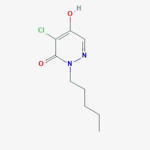 molecular formula C9H13ClN2O2 B3845083 4-chloro-5-hydroxy-2-pentyl-3(2H)-pyridazinone 