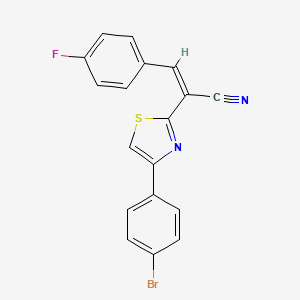 2-[4-(4-bromophenyl)-1,3-thiazol-2-yl]-3-(4-fluorophenyl)acrylonitrile
