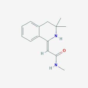molecular formula C14H18N2O B3845097 2-(3,3-dimethyl-3,4-dihydro-1(2H)-isoquinolinylidene)-N-methylacetamide 