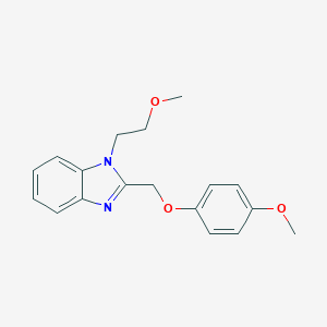 molecular formula C18H20N2O3 B384510 1-(2-Methoxyethyl)-2-[(4-methoxyphenoxy)methyl]benzimidazole CAS No. 612527-23-8