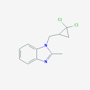 molecular formula C12H12Cl2N2 B384513 1-[(2,2-Dichlorocyclopropyl)methyl]-2-methylbenzimidazole CAS No. 488093-82-9