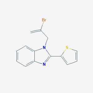 molecular formula C14H11BrN2S B384515 1-(2-Bromoprop-2-enyl)-2-thiophen-2-ylbenzimidazole CAS No. 500279-65-2