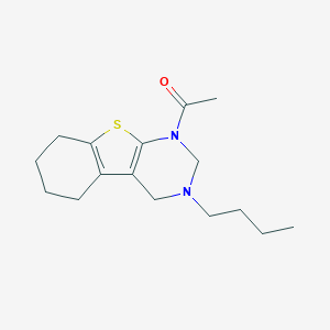molecular formula C16H24N2OS B384517 1-Acetyl-3-butyl-1,2,3,4,5,6,7,8-octahydro[1]benzothieno[2,3-d]pyrimidine 