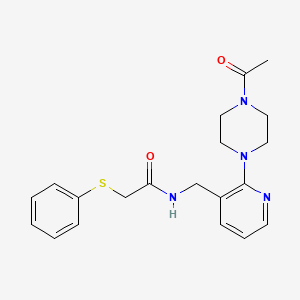 N-{[2-(4-acetyl-1-piperazinyl)-3-pyridinyl]methyl}-2-(phenylthio)acetamide