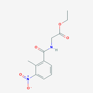 molecular formula C12H14N2O5 B3845190 ethyl N-(2-methyl-3-nitrobenzoyl)glycinate 