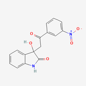 3-hydroxy-3-[2-(3-nitrophenyl)-2-oxoethyl]-1,3-dihydro-2H-indol-2-one