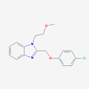 molecular formula C17H17ClN2O2 B384522 2-[(4-chlorophenoxy)methyl]-1-(2-methoxyethyl)-1H-benzimidazole CAS No. 612527-14-7
