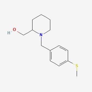 molecular formula C14H21NOS B3845230 {1-[4-(methylthio)benzyl]-2-piperidinyl}methanol 