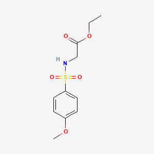 molecular formula C11H15NO5S B3845263 ethyl N-[(4-methoxyphenyl)sulfonyl]glycinate 