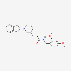 molecular formula C26H34N2O3 B3845272 3-[1-(2,3-dihydro-1H-inden-2-yl)-3-piperidinyl]-N-(2,4-dimethoxybenzyl)propanamide 