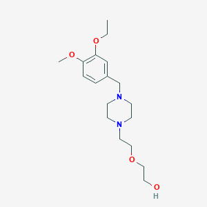 molecular formula C18H30N2O4 B3845278 2-{2-[4-(3-ethoxy-4-methoxybenzyl)-1-piperazinyl]ethoxy}ethanol 