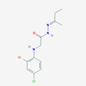 2-[(2-bromo-4-chlorophenyl)amino]-N'-(1-methylpropylidene)acetohydrazide