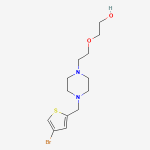 molecular formula C13H21BrN2O2S B3845338 2-(2-{4-[(4-bromo-2-thienyl)methyl]-1-piperazinyl}ethoxy)ethanol 