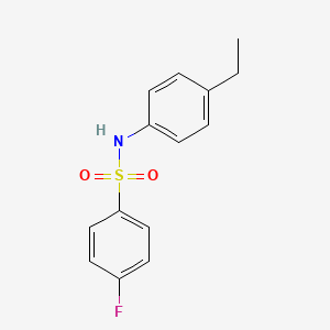 molecular formula C14H14FNO2S B3845349 N-(4-ethylphenyl)-4-fluorobenzenesulfonamide CAS No. 91308-54-2