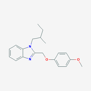 molecular formula C20H24N2O2 B384535 2-[(4-methoxyphenoxy)methyl]-1-(2-methylbutyl)-1H-benzimidazole 