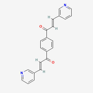 molecular formula C22H16N2O2 B3845371 1,1'-(1,4-phenylene)bis[3-(3-pyridinyl)-2-propen-1-one] 