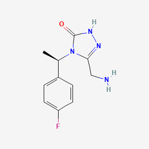 5-(aminomethyl)-4-[(1R)-1-(4-fluorophenyl)ethyl]-2,4-dihydro-3H-1,2,4-triazol-3-one