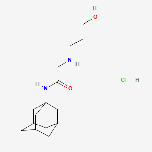 molecular formula C15H27ClN2O2 B3845376 N~1~-1-adamantyl-N~2~-(3-hydroxypropyl)glycinamide hydrochloride 