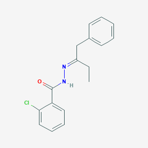 molecular formula C17H17ClN2O B3845392 N'-(1-benzylpropylidene)-2-chlorobenzohydrazide 