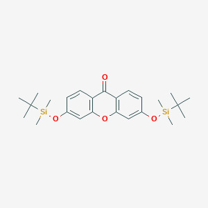molecular formula C25H36O4Si2 B038454 3,6-Bis[[tert-butyl(dimethyl)silyl]oxy]xanthen-9-one CAS No. 121714-18-9