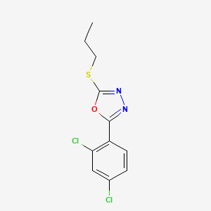 molecular formula C11H10Cl2N2OS B3845405 2-(2,4-dichlorophenyl)-5-(propylthio)-1,3,4-oxadiazole 