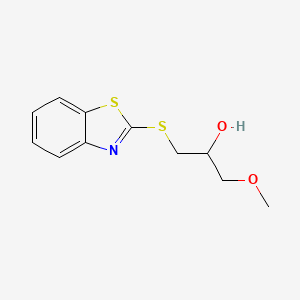 molecular formula C11H13NO2S2 B3845409 1-(1,3-benzothiazol-2-ylthio)-3-methoxy-2-propanol 