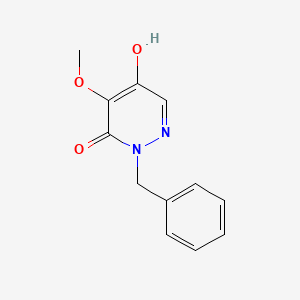 molecular formula C12H12N2O3 B3845420 2-benzyl-5-hydroxy-4-methoxy-3(2H)-pyridazinone 