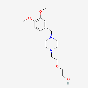 molecular formula C17H28N2O4 B3845440 2-{2-[4-(3,4-dimethoxybenzyl)-1-piperazinyl]ethoxy}ethanol 