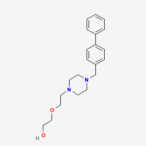 molecular formula C21H28N2O2 B3845444 2-{2-[4-(4-biphenylylmethyl)-1-piperazinyl]ethoxy}ethanol 