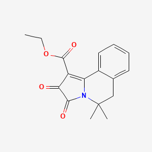 ethyl 5,5-dimethyl-2,3-dioxo-2,3,5,6-tetrahydropyrrolo[2,1-a]isoquinoline-1-carboxylate