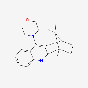 molecular formula C21H26N2O B3845446 1,15,15-trimethyl-10-(4-morpholinyl)-3-azatetracyclo[10.2.1.0~2,11~.0~4,9~]pentadeca-2(11),3,5,7,9-pentaene 