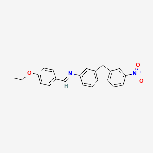 molecular formula C22H18N2O3 B3845459 (4-ethoxybenzylidene)(7-nitro-9H-fluoren-2-yl)amine 