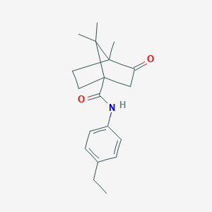 molecular formula C19H25NO2 B384554 N-(4-ethylphenyl)-4,7,7-trimethyl-3-oxobicyclo[2.2.1]heptane-1-carboxamide 