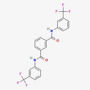 molecular formula C22H14F6N2O2 B3845557 N,N'-bis[3-(trifluoromethyl)phenyl]isophthalamide 
