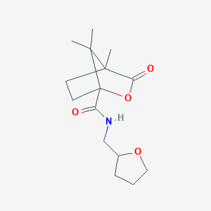 4,7,7-trimethyl-3-oxo-N-(tetrahydro-2-furanylmethyl)-2-oxabicyclo[2.2.1]heptane-1-carboxamide